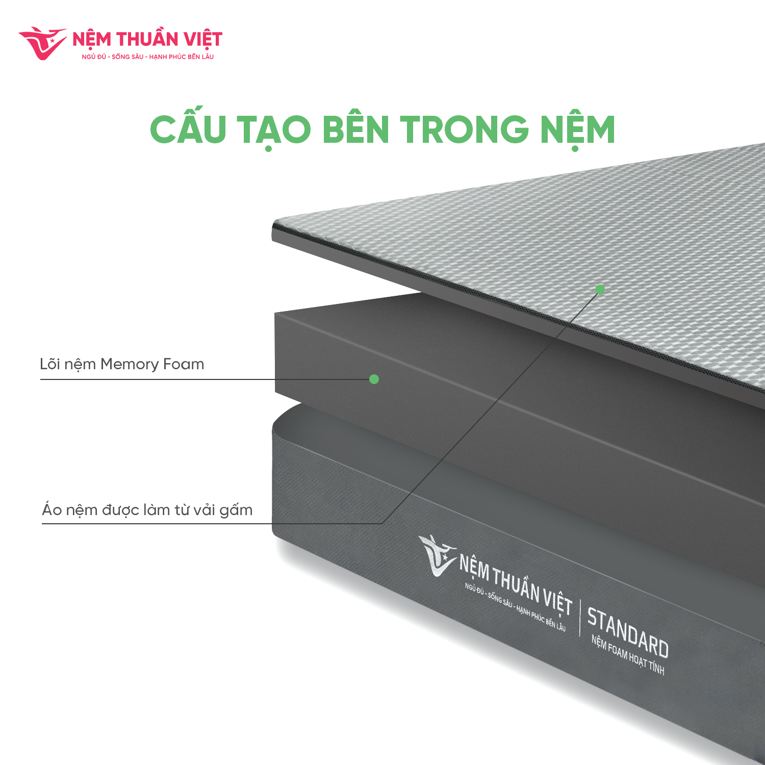 Cấu-tạo-Nệm-Standard
